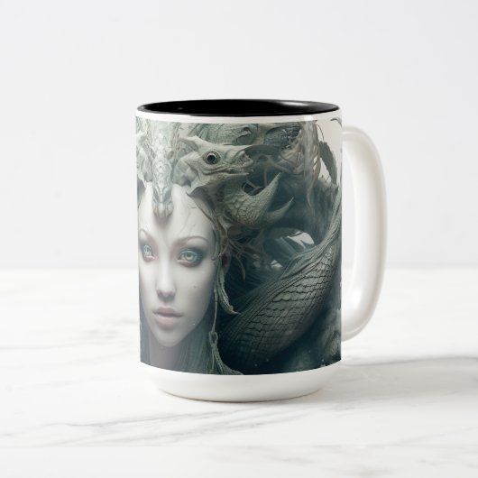 Nordic Medusa Zweifarbige Tasse (VorderseiteRechts)