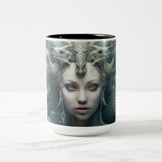 Nordic Medusa Zweifarbige Tasse (Mittel)