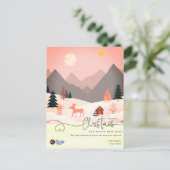 Nordic Minimal Business Personal Christmas Postkarte (Stehend Vorderseite)