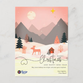 Nordic Minimal Business Personal Christmas Postkarte
