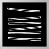 Nordic Minimalistisch Schwarz-weiß Abstrakt Geomet Poster (Vorne)