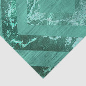 Nordic Molten Jade | Abstrakt geometrisch grün Seidenpapier (Ausschnitt)