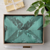 Nordic Molten Jade | Abstrakt geometrisch grün Seidenpapier (Geschenk)