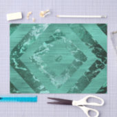 Nordic Molten Jade | Abstrakt geometrisch grün Seidenpapier (Handwerk)