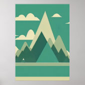 Nordic Mountain Abstrakt Wall Art Poster (Vorne)