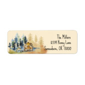 Nordic/Mountain Address Labels Personalisiert (Vorne)
