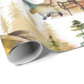 Nordic, Mountain, Hüttenwirbelpapier Geschenkpapier (Rolleneckpunkt)