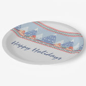 Nordic Mountain Scene Individuell gestaltbarer Url Pappteller (Schrägansicht)