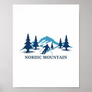 Nordic Mountain Wisconsin Skigebiet Skifahren Skif Poster