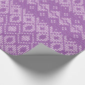 Nordic Muster Holiday Gift Wraf / Lila Geschenkpapier (Ecke)