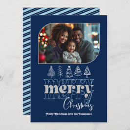 Nordic Night Modern Retro Doodle Weihnachtsfest Fo Feiertagskarte