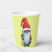 Nordic Nisse Gnome Gonk hält ein Glas Limon Pappbecher (Rückseite)