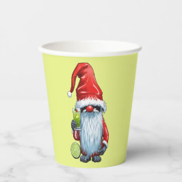 Nordic Nisse Gnome Gonk hält ein Glas ‎ Limon Pappbecher