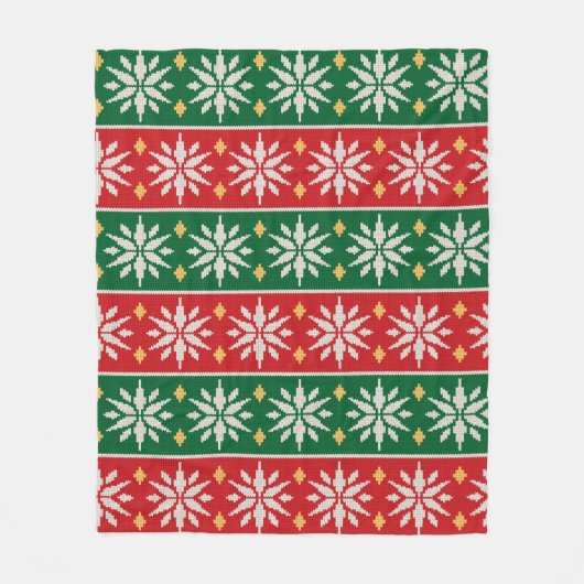 Nordic Noel Knit Fleecedecke (Vorderseite)