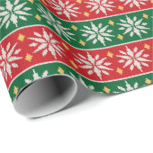 Nordic Noel Knit Geschenkpapier (Rolleneckpunkt)