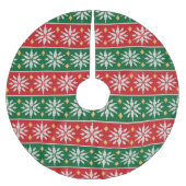 Nordic Noel Knit Polyester Weihnachtsbaumdecke (Vorderseite)