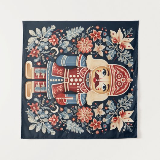 Nordic Nutcracker Tapestry Wandteppich (Vorderseite (Horizontal))