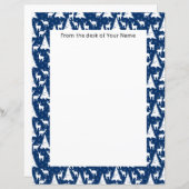 Nordic Outdoorsy Deer Pine Tree Navy Blue Custom (Vorne/Hinten)