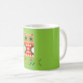 Nordic Owl Art - Liebe Folklore Kunst Kaffeetasse (VorderseiteRechts)