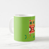 Nordic Owl Art - Liebe Folklore Kunst Kaffeetasse (Vorderseite Links)