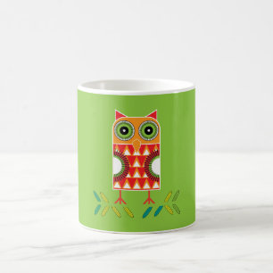 Nordic Owl Art - Liebe Folklore Kunst Kaffeetasse
