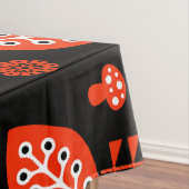 Nordic Owl - Orange und Black Folk Art Tischdecke (Beispiel)