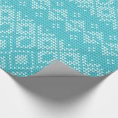Nordic Pattern Holiday Gift Wrap / Aqua Geschenkpapier (Ecke)