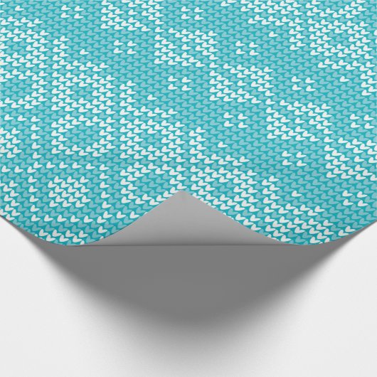 Nordic Pattern Holiday Gift Wrap / Aqua Geschenkpapier (Ecke)