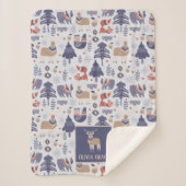 Nordic Pattern Personalisiert skandinavisch Sherpadecke (Vorderseite)