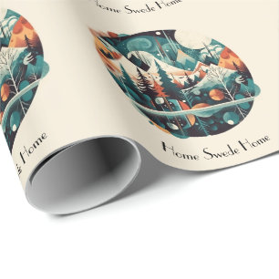 Nordic Pines & Peaks, individuell Geschenkpapier