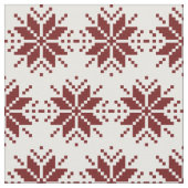 Nordic Pixel Snowflake Weihnachtsmuster Stoff (Nahaufnahme)