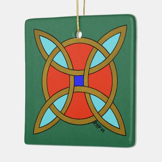 Nordic Protection from Witchcraft or Witch's Knot Keramikornament (Links)