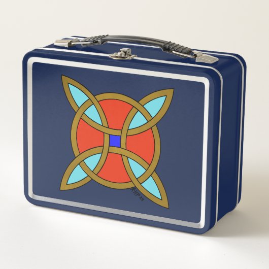 Nordic Protection from Witchcraft or Witch's Knot Metall Brotdose (Vorderseite)