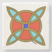 Nordic Protection from Witchcraft or Witch's Knot Steinuntersetzer (Vorderseite)