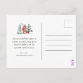 Nordic Red Barn Snowflakes Pine Forest Weihnachten (Rückseite)