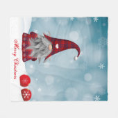Nordic Red Gnome Fleece Blanket (Vorderseite (Horizontal))