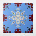 Nordic Red Gold Blue Scandinavian Graphic Fliese<br><div class="desc">Nordisches Design in Rot,  Blau und Gold</div>