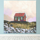 Nordic Red House Leinwanddruck (Insitu (Holzboden))
