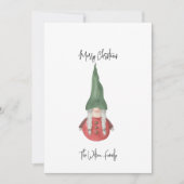 Nordic Red und Green Lady Gnome Frohe Weihnachten (Vorderseite)