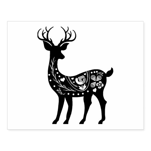 Nordic Reindeer Gummistempel (Prägung)