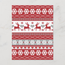 Nordic Reindeer Holiday Postcard Feiertagspostkarte