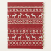 Nordic Reindeer Knit Pattern Personalized  Planer (Rückseite)