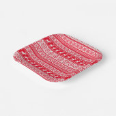 Nordic Reindeer Ugly Christmas Sweater Party Pappteller (Gewinkelt)