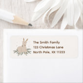 Nordic Reindeer Weihnachts-Rücksendeadresse (Insitu)