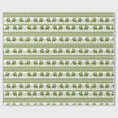 Nordic Rentier & Snowflakes Geschenkpapier (Flach)