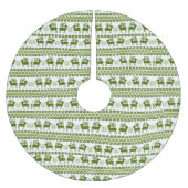 Nordic Rentier & Snowflakes Polyester Weihnachtsbaumdecke (Vorderseite)