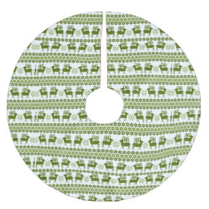 Nordic Rentier & Snowflakes Polyester Weihnachtsbaumdecke