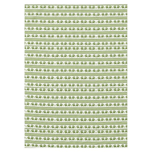Nordic Rentier & Snowflakes Tischdecke (Vorderseite)