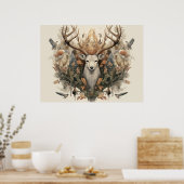 Nordic Retro Pagan Art Print/Poste Poster (Küche)