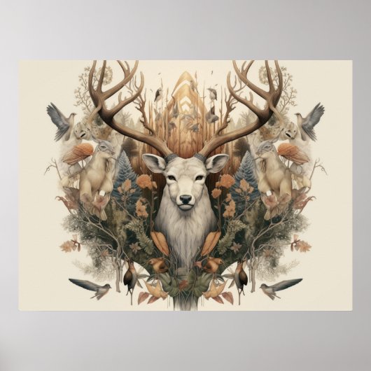 Nordic Retro Pagan Art Print/Poste Poster (Vorne)